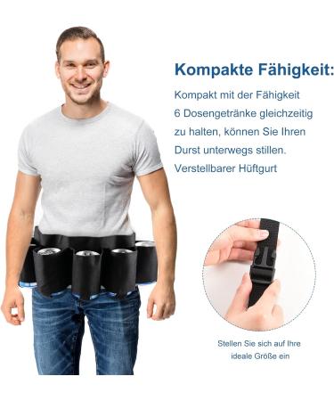 Tonyg-P Beer Belt | Portable Girdle for 6 Drinks | Multi-Color Beer Can Holder for Camping Hiking & Parties - Buy Online on GoSupps.com