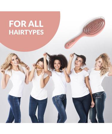marQus Detangle Hair Brush | Ultra-Soft Bristles for All Hair Types | Glide Through Tangles Easily | Suitable for Men and Women | Wet and Dry Hair | Peach Color | 1pcs - Buy Online on GoSupps.com