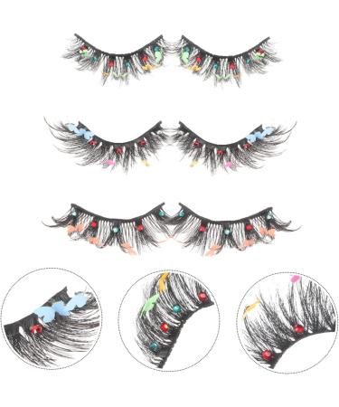 minkissy 3 Pairs Halloween Colorful Sequin False Eyelashes Butterfly Decoration Fake Eyelashes Individual False Lashes Wispy False Eyelashes Individual Chemical Fiber Natural Accessories - Buy Online on GoSupps.com