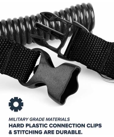 Rogue Endeavor Heavy Duty Dive Coil Lanyard with Quick Release Buckle - 36 Steel Core - Ideal for Cameras, Lights, Tools - Smoke Black - Buy Online on GoSupps.com