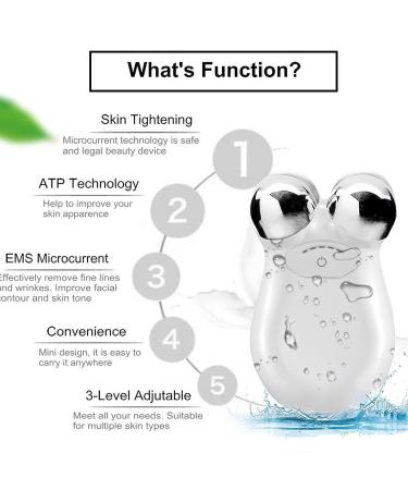 2023 Microcurrent Face Roller Device | Tighten & Lift Skin | USB Mini Facial Wrinkle Remover - White - Buy Online on GoSupps.com