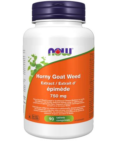NOW Horny Goat Weed 750 Mg Tablets 90 Count