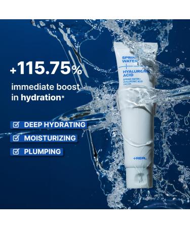 PLUSREAL Spring Water + Hyaluronic Acid Cream | Lightweight Fragrance-Free Deep Hydrating Face Moisturizer for Sensitive Skin | Korean Skincare | 2.02 fl.oz - Buy Online on GoSupps.com
