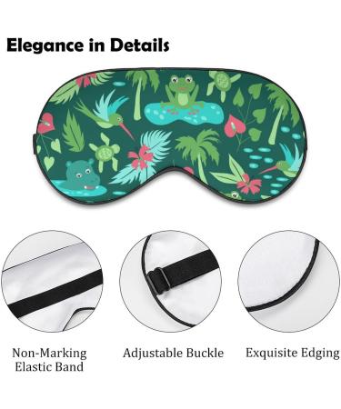 Tropical Jungle Sleep Mask - Adjustable Eye Cover for Sleeping, Blocks Light - Men and Women - Buy Online on GoSupps.com
