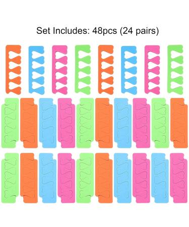 48pcs Sponge Toe Separators Pedicure Set | Premium Nail Art Tool Kit in 4 Fun Colors for Perfect Polishing - Shop Now - Buy Online on GoSupps.com