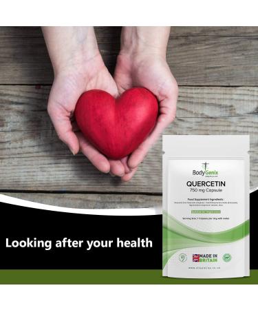 Bodygenix Quercetin 750mg Veg Capsules | UK Manufactured Energy Booster Supplement (120) | 4 Month Supply - Buy Online on GoSupps.com