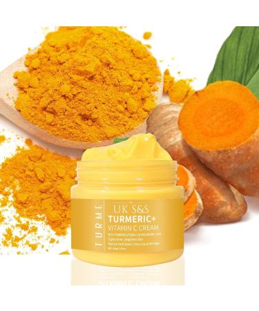 Turmeric & Vitamin C face cream. Anti-aging cream that reduces dark spots and brightens skin. Heals acne and repairs damaged skin. Soften and smoothens skin. - Buy Online on GoSupps.com