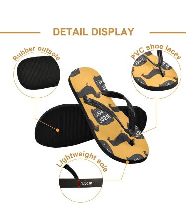 Mnsruu Dachshund Dog Flip Flops - Yellow Multicolor Small Size | Stylish Pet Footwear for All Breeds - International Shipping Available - Buy Online on GoSupps.com