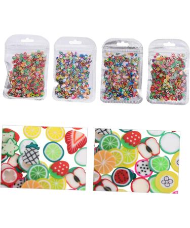Healeved 12 Packs Nail Art Polymer Clay 3d Polymer Nail Slice Appliques Embellishments Craft Making Beads Nail Decorations for Nail Art Nail Art Craft DIY Nail Decoration Fruit Suite Resin 11X7cmx3pcs Colorfulx3pcs - Buy Online on GoSupps.com