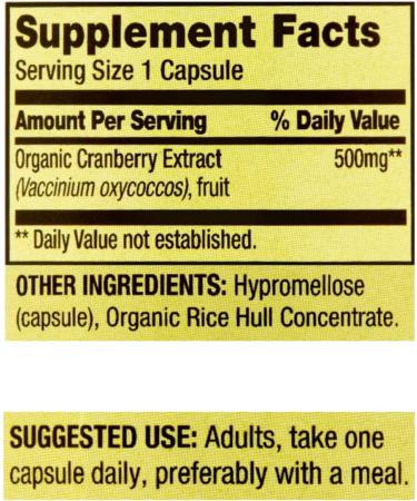 Spring Valley Cranberry Extract 500 mg - 60 Vegetarian Capsules + STS Sticker. - Buy Online on GoSupps.com