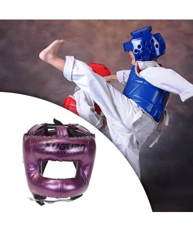 Buy Dickly Boxing Headgear - Waterproof Muay Thai & Kickboxing Head Cover for All Ages - Ultimate Facial Protection for Grapplers - Violet L - Buy Online on GoSupps.com