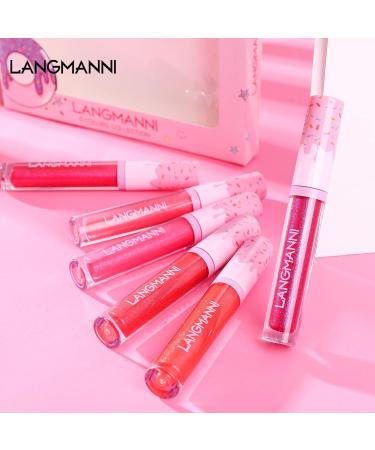 6PC Donut Glitter Lip Gloss Set - Shiny Diamond Liquid Lipstick Waterproof & Moisturizing Makeup - Buy Online on GoSupps.com