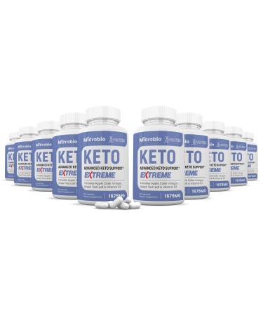 (10 Pack) Microbio Keto ACV Extreme Pills 1675MG Keto Support Blend Capsule Alternative Keto ACV Gummies Formulated with Apple Cider Vinegar Extra Virgin Olive Oil Powder Green Tea 600 Capsules