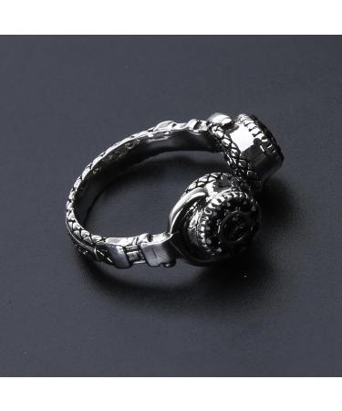 Buy LXUEBAIX Vintage Silver Punk Jewelry - Unique Headphone Shape Distressed Accessory for Men & Women - Buy Online on GoSupps.com