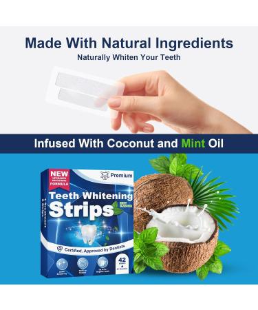 Teeth Whitening Kit Teeth Whitening Strips: 42 Strips 21 Treatments Teeth Whitening Kits Enamel Safe Non-Sensitive Formula - Buy Online on GoSupps.com