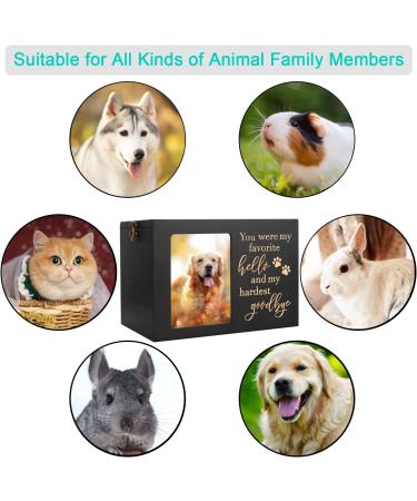 XLarge Pet Memorial Urn for Dog or Cat Ashes - Wooden Cremation Urn with Photo Frame and Memory Box - Loss Pet Remembrance Gift - Buy Online on GoSupps.com