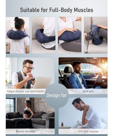 Shiatsu Massager for Back Shoulder & Neck with Warmth - 3D Deep Tissue Kneading for Whole Body Legs & Feet | Perfect Gifts for Mom & Dad - Buy Online on GoSupps.com