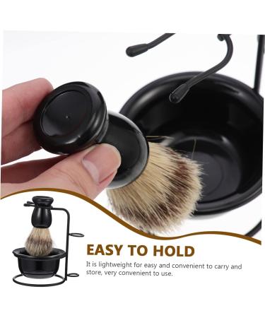 Minkissy 4 Sets Beard Kit - Shaving Brush Holder Stand & Bowl | Men's Shaving Sets & Accessories | Stainless Steel Quality - Buy Online on GoSupps.com