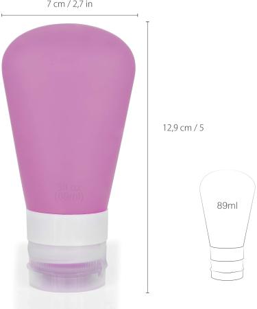 Buy Mygadget Travel Bottles Set - 4 Silicone Leakproof Containers for Air Travel - Blue & Pink - Ideal for Hand Luggage - Buy Online on GoSupps.com
