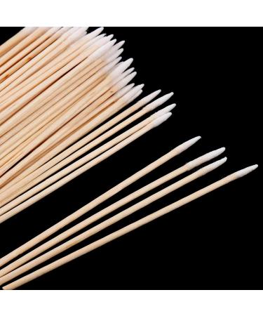 ANCLLO Cotton Swabs 500pcs | Pointed Wooden Handle for Makeup & Cosmetics | Ideal for Earrings & Beauty Care - Buy Online on GoSupps.com