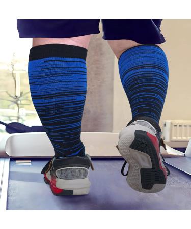 3PCS Plus Size Compression Socks | 20-30 mmHg | Varicose Veins & Swelling Relief | Extra Wide Calf | 4XL | 3pcs Color Options - Buy Online on GoSupps.com