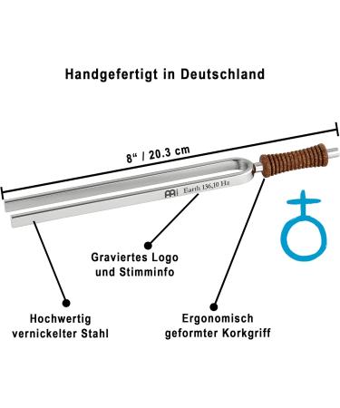 Sonic Energy Beginet Set 'Earth' - 136.10 Hz Tuning Fork with Wooden Stand & Therapy Guide | Boost Wellness - Buy Online on GoSupps.com