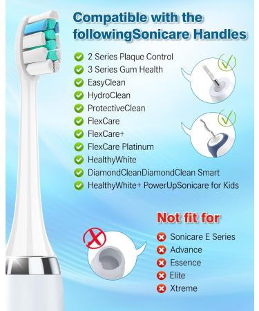 8 Pack Toothbrush Replacement Heads Compatible with Philips Sonicare | For 4100 5100 6100 HX9023 G2 | Copper-Free Electric Brush Head - Buy Online on GoSupps.com
