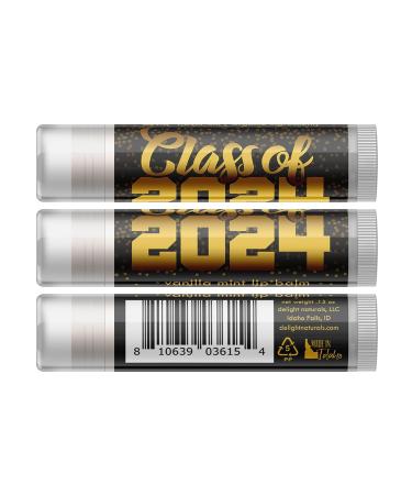 Class of 2024 Graduation Lip Balm Set - Black & Gold - Perfect Gift for Graduates - Set of Three - Buy Online on GoSupps.com
