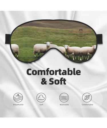 Lambs and Sheep Print Unisex Sleep Mask | Double-Sided Eye Mask for Sound Sleep & Skin Care | International Shipping Available - Buy Online on GoSupps.com