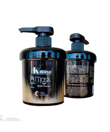 KALIVE Hair Mask 16 Oz Repairing Treatment. Deep moisturizing. Hair Care Products for Dry and Damaged Hair. - Buy Online on GoSupps.com