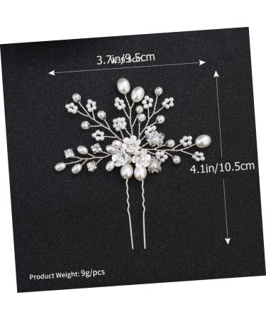 Ipetboom 1pc Hairpin Bridal Hair Bridesmaid Hair Clip Women Headdress Hair Barrettes for Women Wedding Hair Comb Pearl Kids Hair Accessories Bride Hair Decor Alloy Child Hair up Rhinestones - Buy Online on GoSupps.com