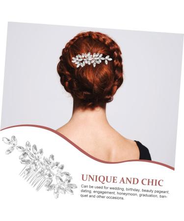 Beavorty Crystal Hair Accessories Wedding Hair Accessories Wedding Decor Hair Pin Hair Barrettes Hair Clips Rhinestone Hair Comb for Wedding Gem Bride Zinc Alloy Headgear - Buy Online on GoSupps.com