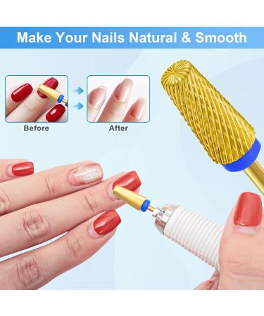 CGBE Nail Miller Bits - 5 in 1 Tungsten Metal Tips | Professional 3/32 Nail File Attachments for Smooth Milling & Replacement Nail Care - Buy Online on GoSupps.com
