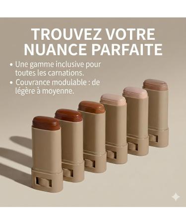 Stick de Teint S rum Hydratant Fond de Teint Stick Couvrance Modulable & Fini Naturel Correcteur Anti-Cernes et Imperfections Maquillage Soin pour un clat Instantan (#4) - Buy Online on GoSupps.com