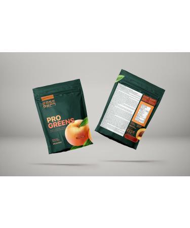 Pro Greens - Peach | Base Pro Nutrition | 300 grams - 30 servings | Vegan Non-GMO Gluten-Free Soy-Free Dairy-Free | Greens Greens Powder Greens Blend | Spirulina Spinach Alfalfa Barley | Peach - Buy Online on GoSupps.com