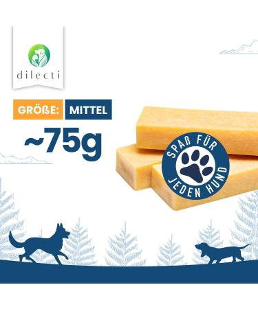Natural Cheese Chewing Bones for Dogs - Tasty Durable 3-Pack (Size M) - Long-Lasting Treats - Buy Online on GoSupps.com