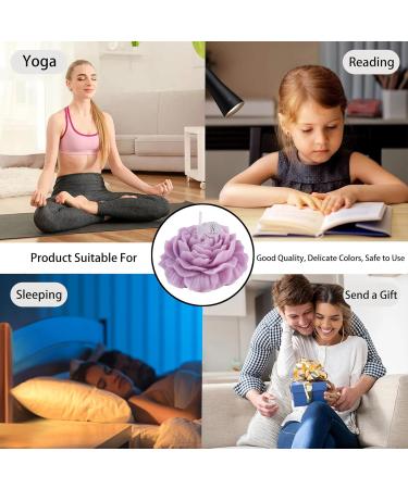 Aromatherapy Candles - Purple Peony Flower Shape Vanilla & Lavender Soy Candle - Perfect Mother's Day Gift - Buy Online on GoSupps.com