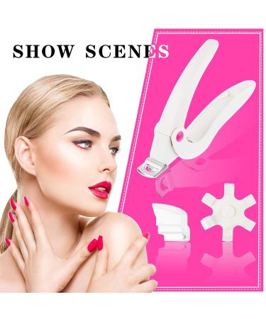 2-Piece Acrylic Nail Knipper Set | Stainless Steel Nail Tip Cutter & Adjustable Trimmer for Gel & Fake Nails - Nail Art Manicure Tools (White) - Buy Online on GoSupps.com