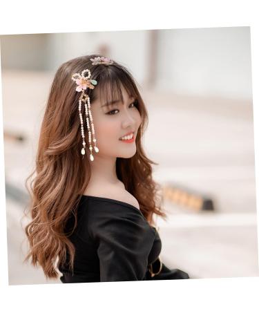 Beavorty 2 Sets comb flower tassel hairpins hanfu hair clip flower tassel clip flower tassel hair clip kimono hair barrettes hair clip hanfu headdress the flowers pair clip metal - Buy Online on GoSupps.com