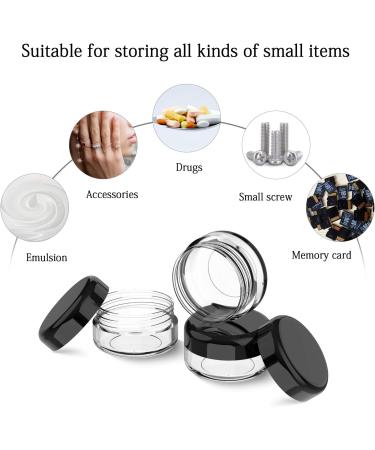 Pamiyo 24 Pack 15ml Clear Empty Jars with Screw Caps Perfect for Lotions Creams Mini Candles & Cosmetics Black Transparent Crucibles for Travel & DIY Projects - Buy Online on GoSupps.com