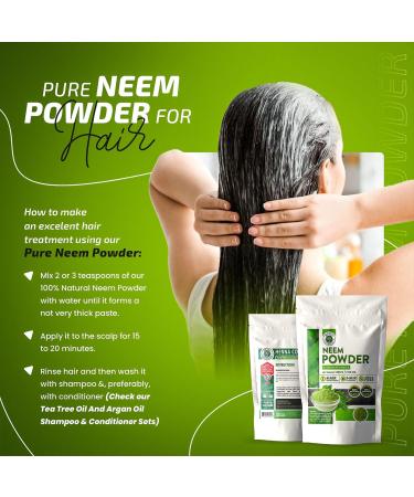 Neem Powder (Azadirachta Indica) | 100 Grams (3.53 Oz.) | 100% Organic Supplement For Hair and Skin | Henna Cosmetics - Buy Online on GoSupps.com