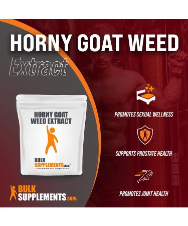 BulkSupplements Horny Goat Weed Powder 250g - Pure Epimedium Extract for Men & Women - Sexual Wellness Supplement - 8.8 oz Powder (1 Pack) - Buy Online on GoSupps.com