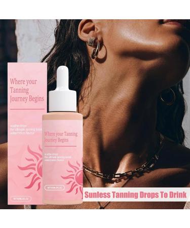  G n rique Sun Drops Tanning 60 ml Sunless Bronzing Solution Streak- Instant Glow Hydrating -Tanner Drops Natural Look for All Skin Tones and Types More Women - Buy Online on GoSupps.com