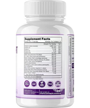 Menopause Relief Supplement for Weight Management & Hormonal Balance - Natural Support for Hot Flashes, Cold Sweats & Mood Swings - 120 Capsules - Buy Online on GoSupps.com