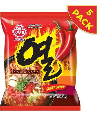 Ottogi YEUL Super Spicy Ramen Ramyun Korean Instant Noodles 120g (5 Packs) - Buy Online on GoSupps.com