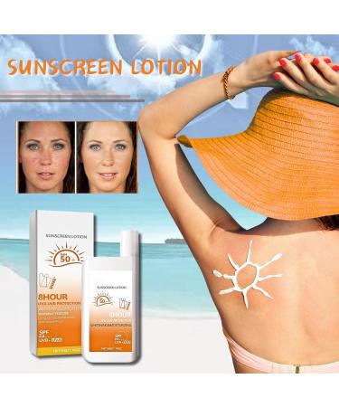 IZBEAUVO Sunscreen Lotion Spf 50 Face Moisturiser Ultra Light UV Protection Sun Cream Sun Cream SPF 50+ PA++++ Travel Sunscreen Lotion Waterproof & Sweatproof - Buy Online on GoSupps.com