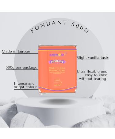 Dekozauber24 Premium Fondant 500g - Edible Soft & Flexible Cake Decoration in 17 Colors (Orange) | International Shipping Available - Buy Online on GoSupps.com