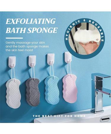 Ultra Soft Bath Body Shower Sponge - Exfoliating 3D Spa Scrub for Dead Skin Removal - Reusable Sponge for Adults, Children, and Pregnant Women (Blue) - Buy Online on GoSupps.com
