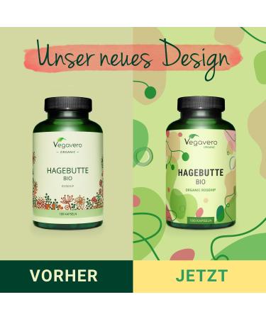 Organic Hip Capsules 1400mg | Vegan Rosehip Powder | EU Certified | Lab Tested | 180 Capsules - Vegavero  - Buy Online on GoSupps.com
