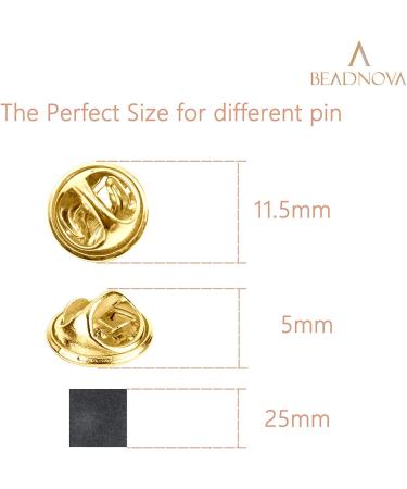 Beadnova Butterfly Clutch Metal Pin Backs - 50 Gold Lapel Pin Backings - Buy Online on GoSupps.com